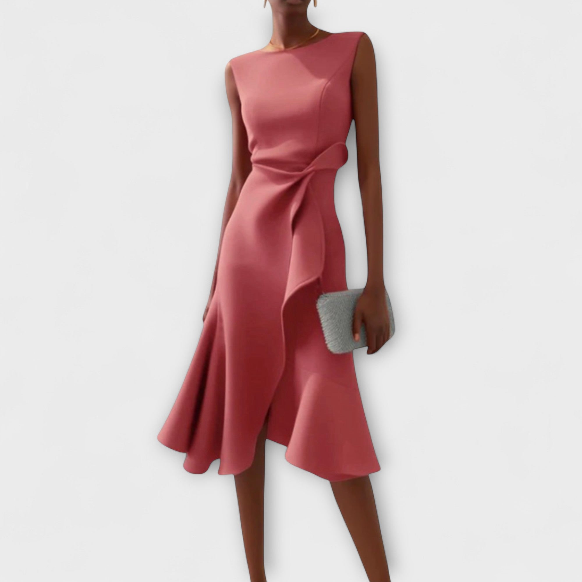 Juliette – Drapeer asymmetrische Midijurk