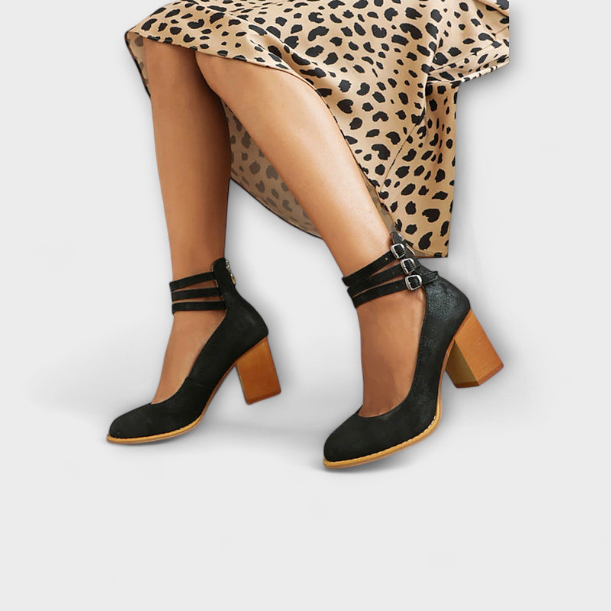 Hannah - Chunky Hakken met Casual Enkelschoenen
