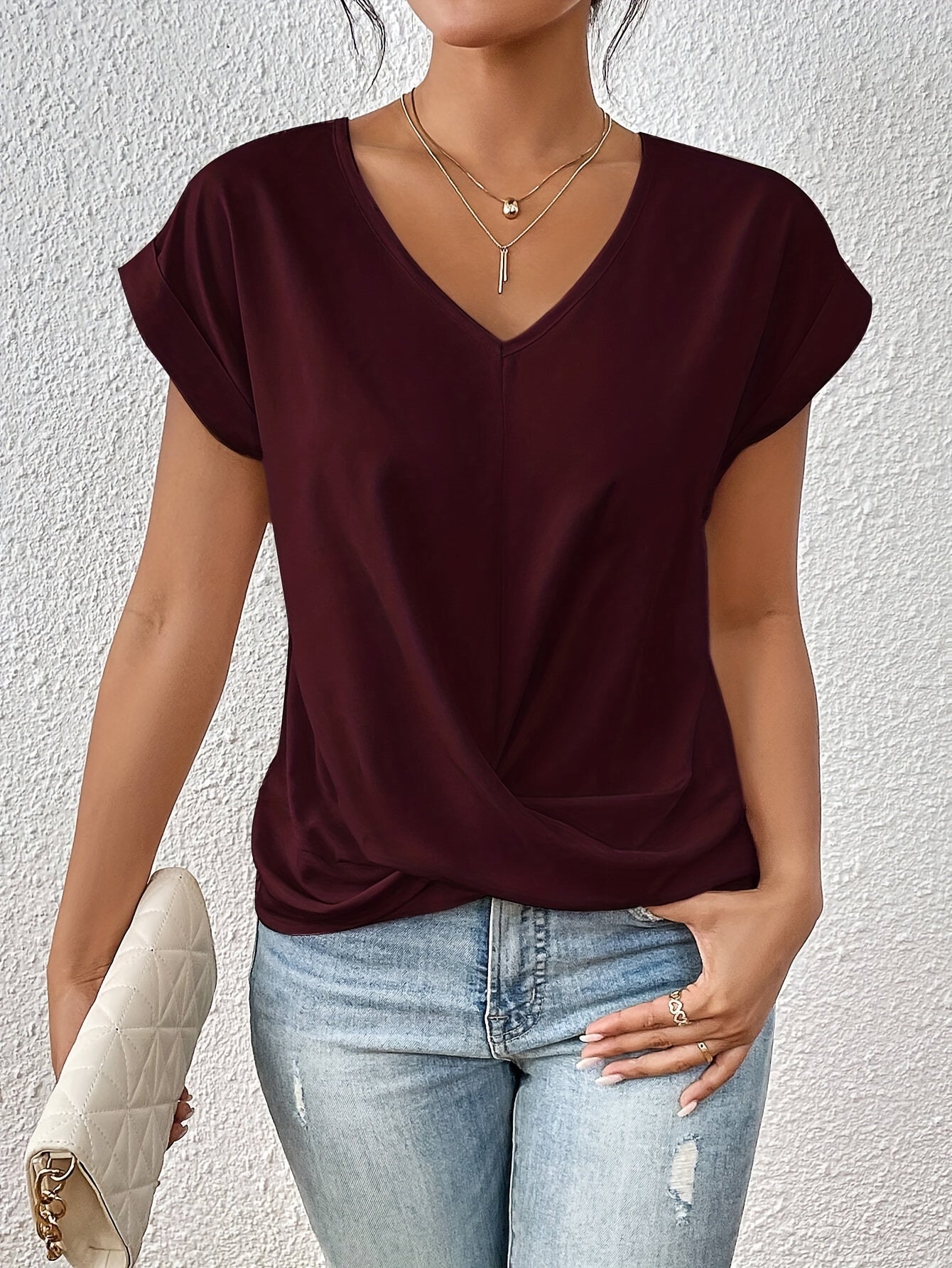 SANNE I V-HALS T-SHIRT