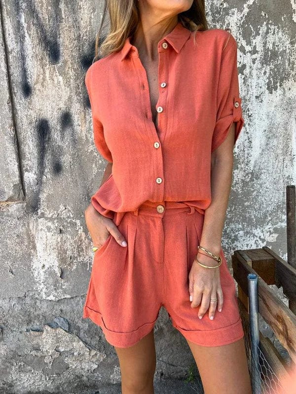 Rivia™ Set – Luchtige blouse en korte broek