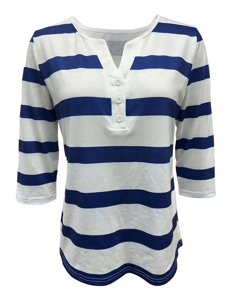 ANNALENA I ELEGANTE GESTREEPTE BLOUSE