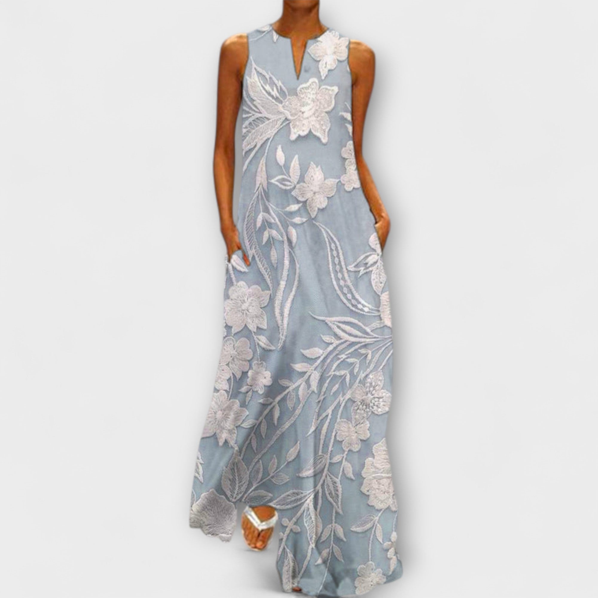 Camila – Botanische Maxidress Met Print