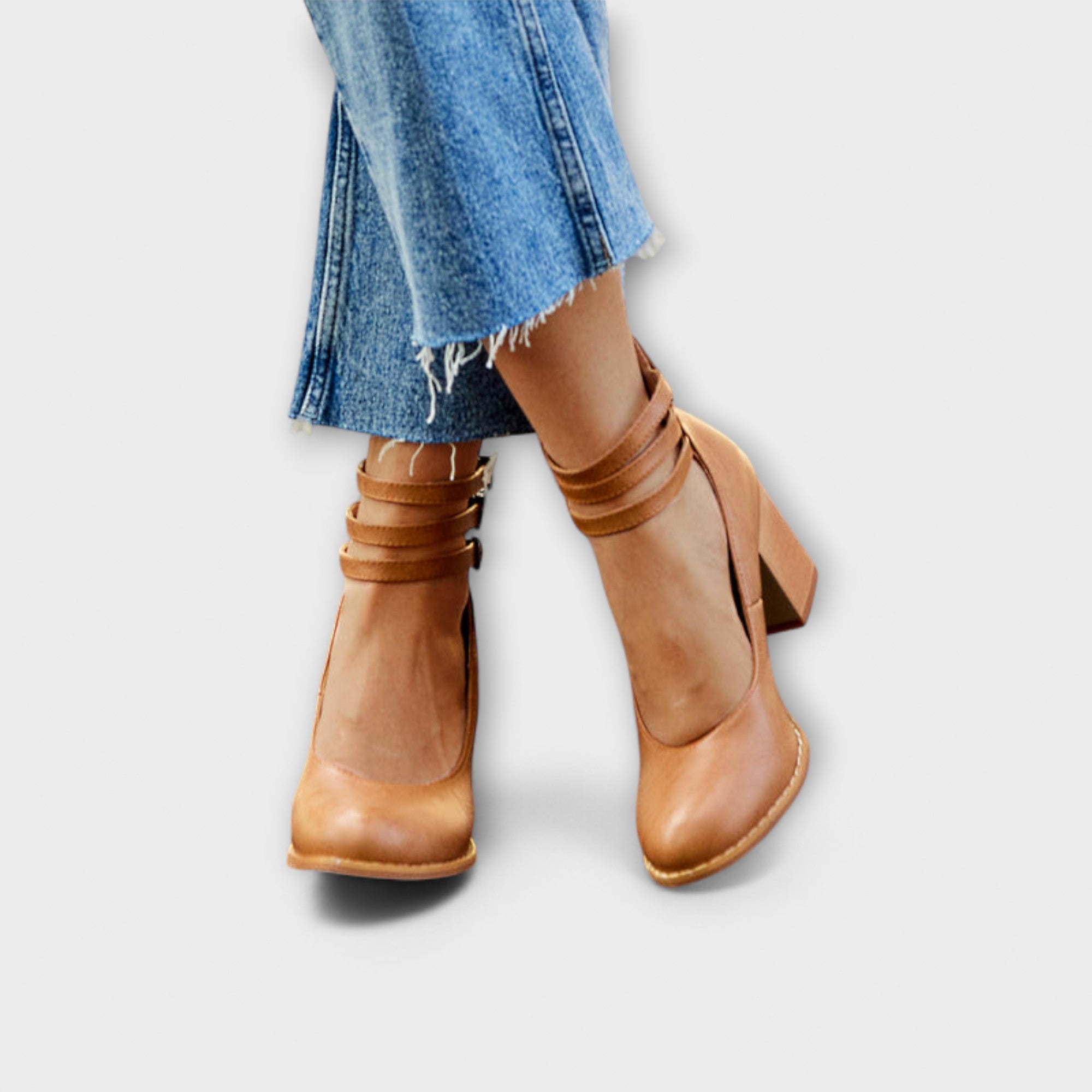 Hannah - Chunky Hakken met Casual Enkelschoenen