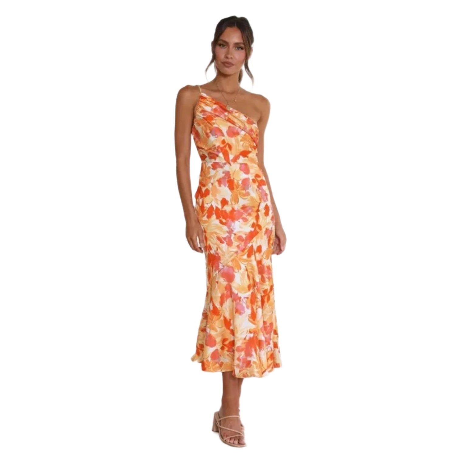 Sienna - Asymmetrische maxi jurk met bloemmotief voor dames