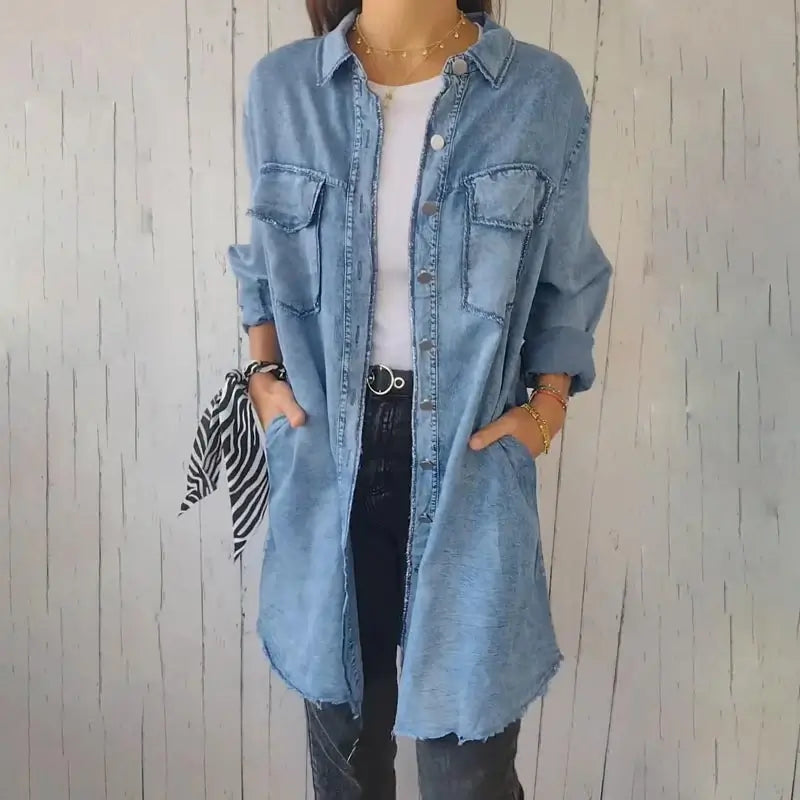 Mila – Casual Denim Overhemdjas