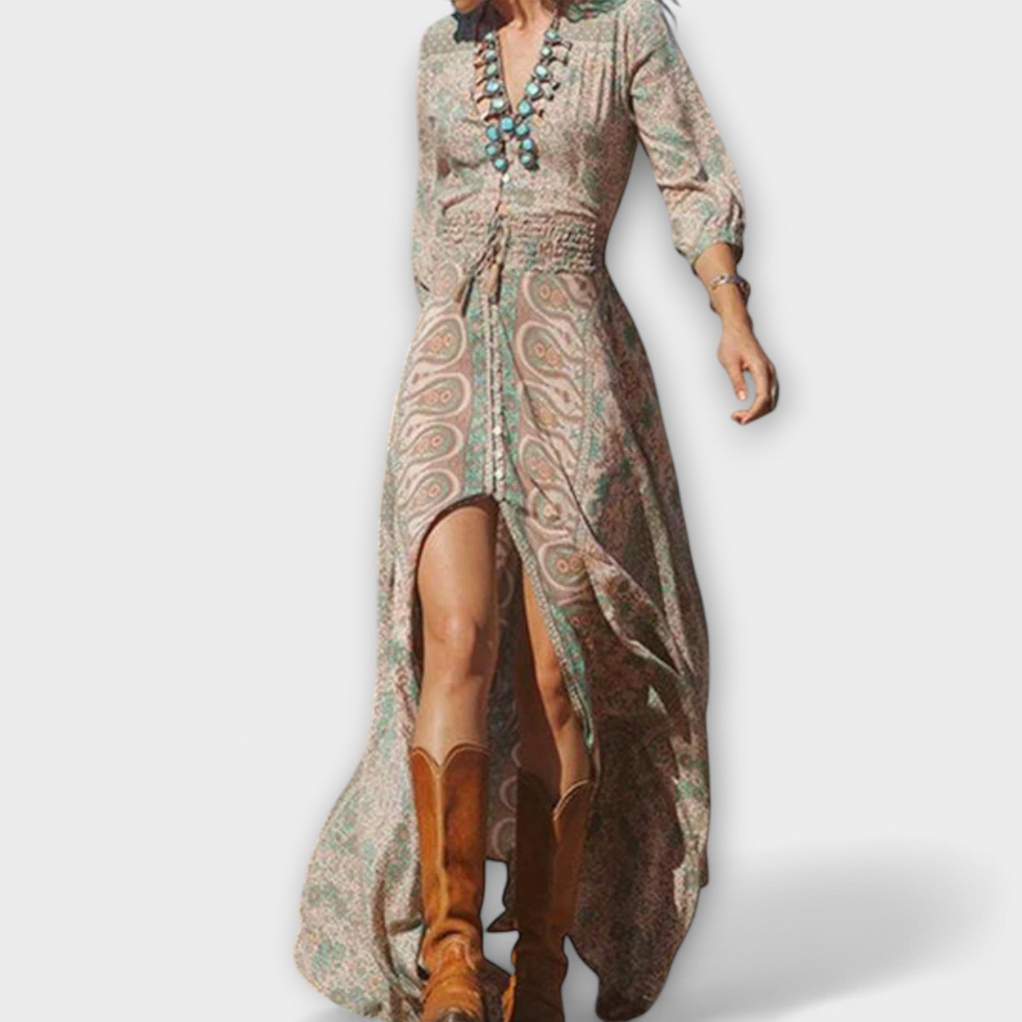 Luchtige bohemian maxidress