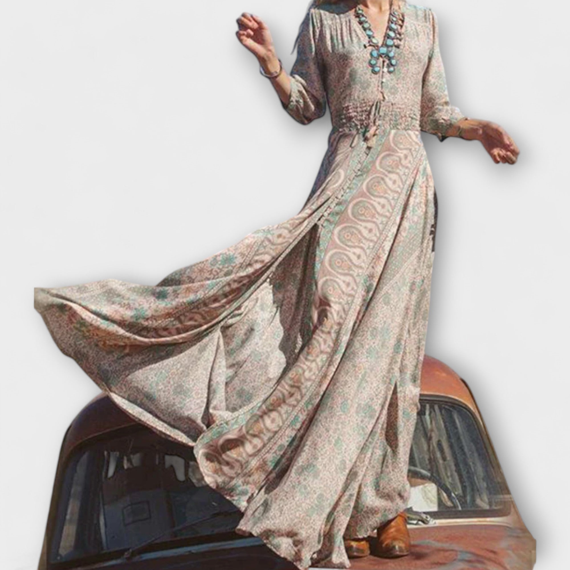 Luchtige bohemian maxidress