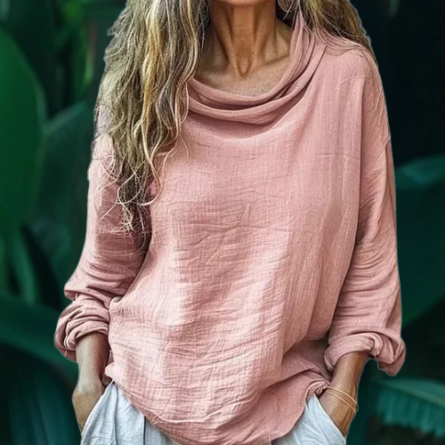 Lina – Blus med vid hals
