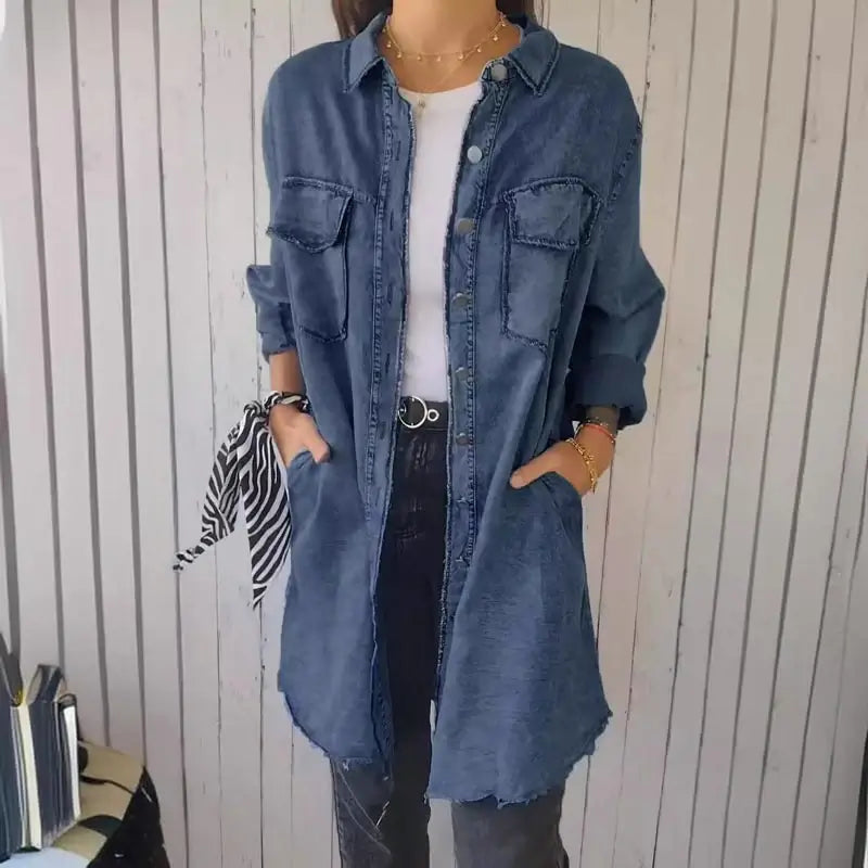 Mila – Casual Denim Overhemdjas