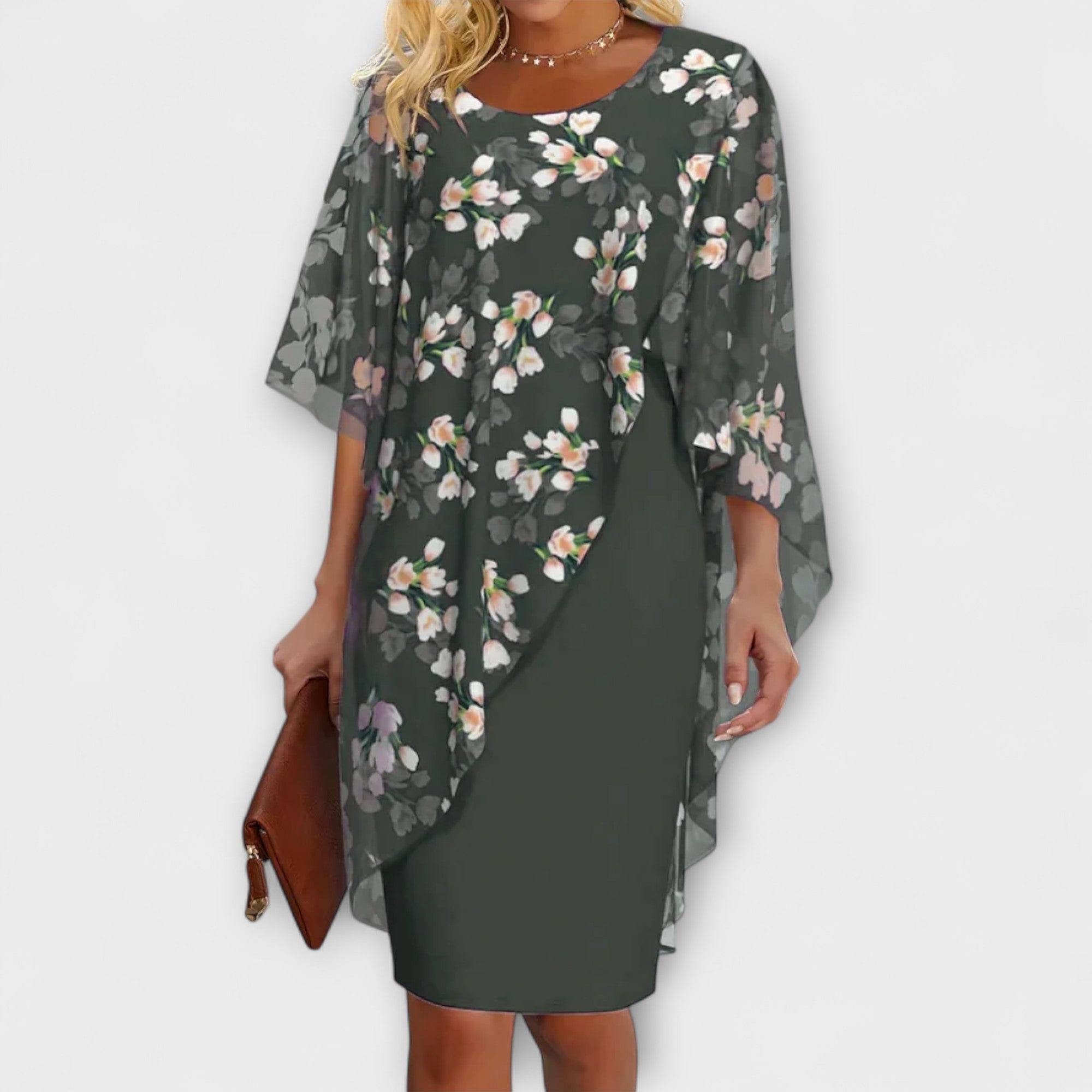 Lyanna - Bloemige Chiffon Damesjurk