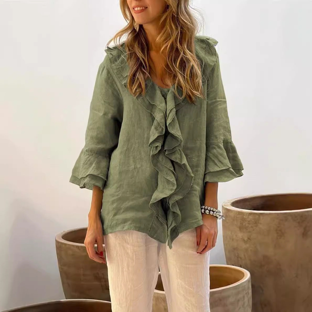 Cherry™ | Stijlvolle Rimpelblouse