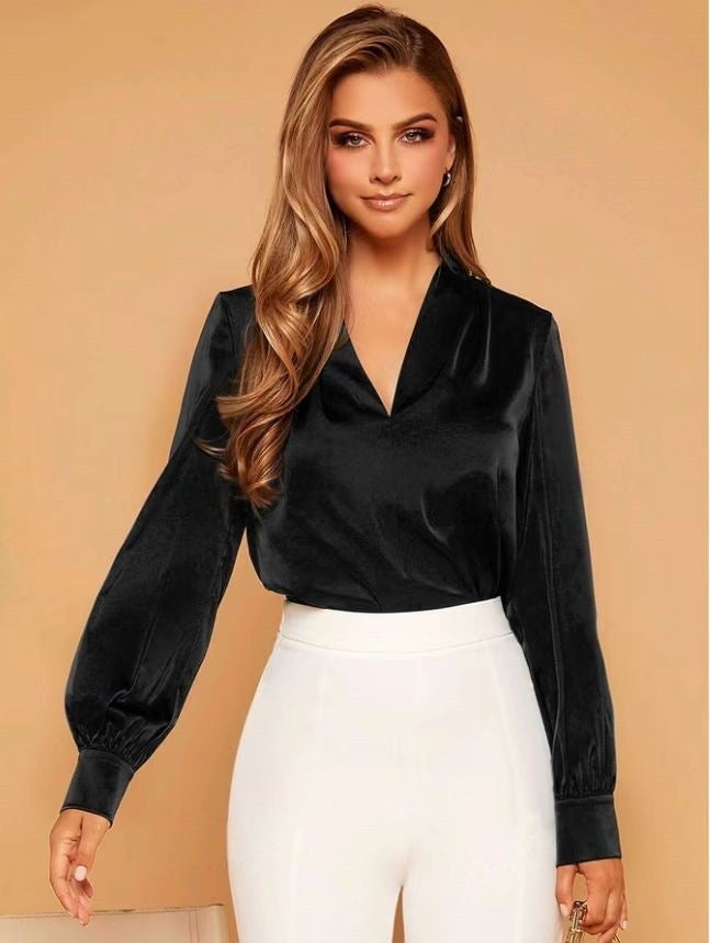 EMILIE I LOSSE SATIJN BLOUSE