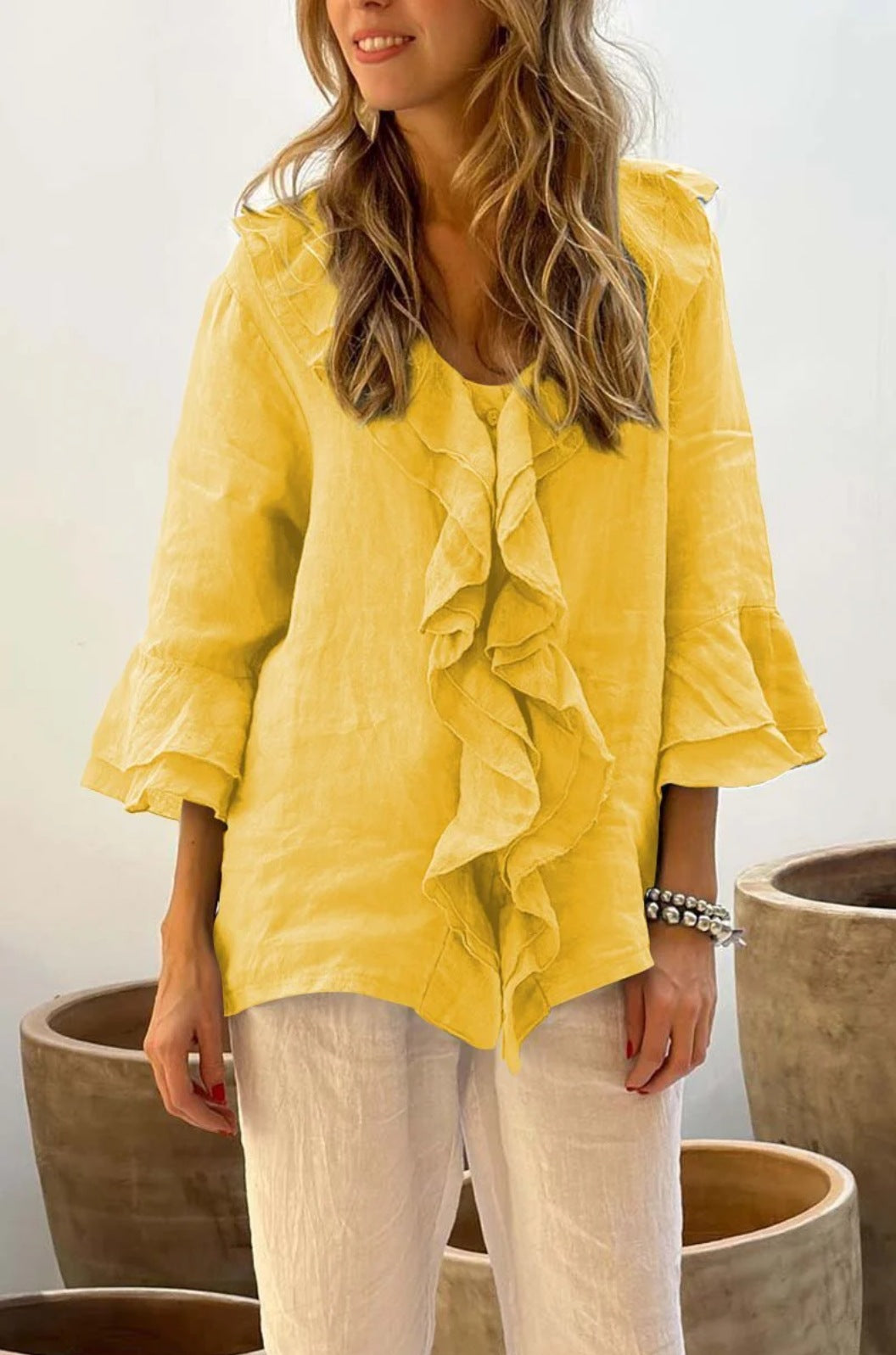 Cherry™ | Stijlvolle Rimpelblouse