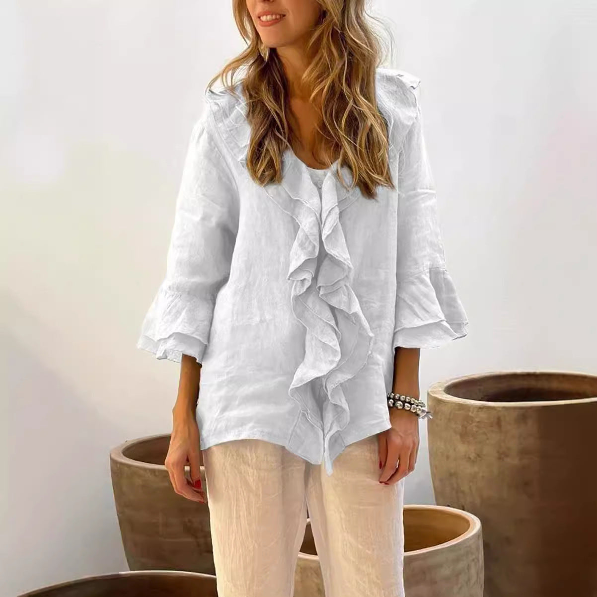 Cherry™ | Stijlvolle Rimpelblouse