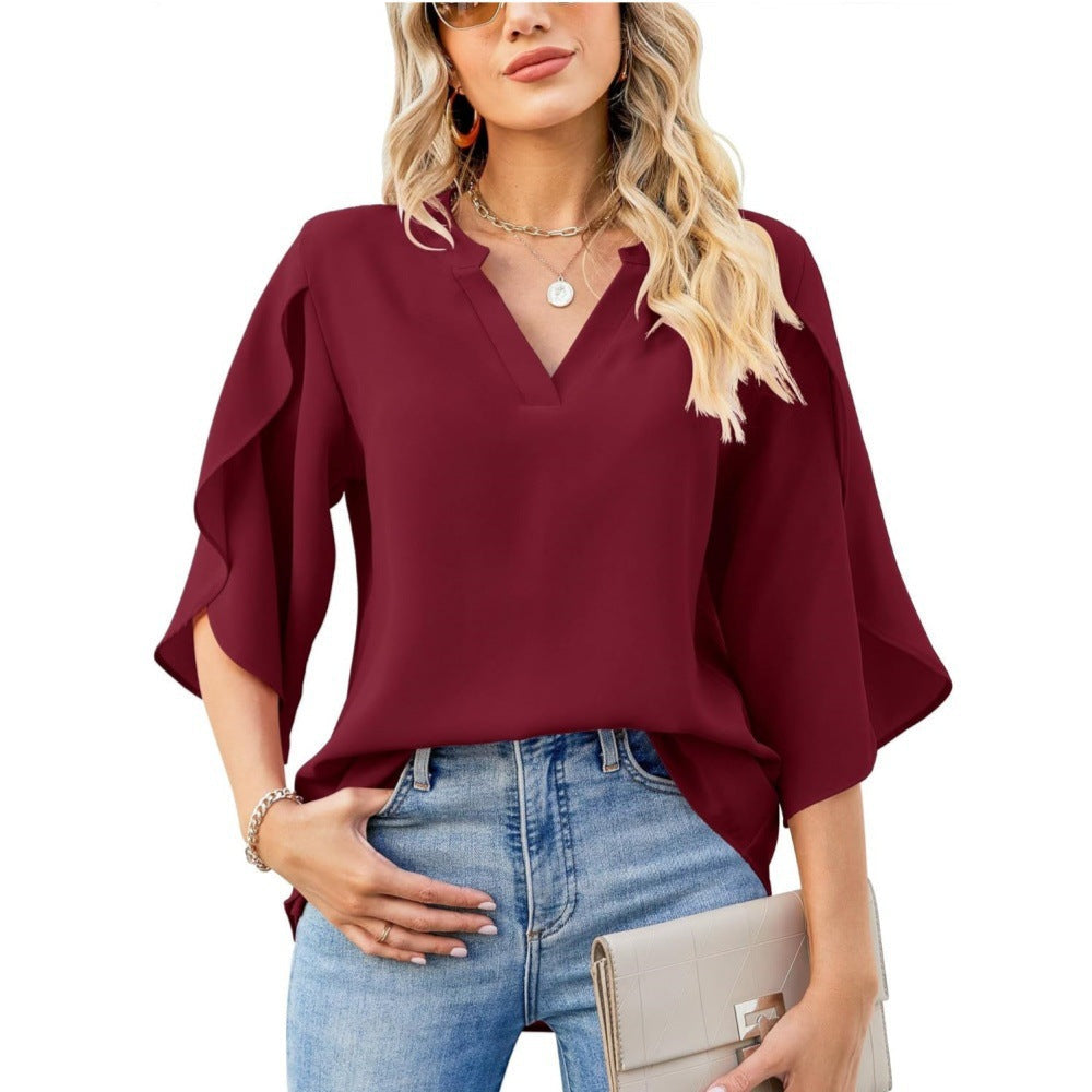 Leni™ | Elegante V-Hals Top