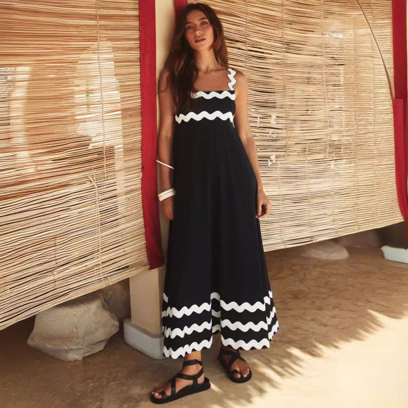 Wrenley - Boho Slash Neck Maxi Jurk