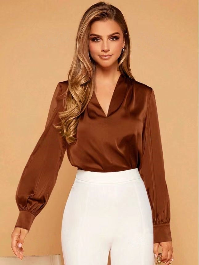 EMILIE I LOSSE SATIJN BLOUSE