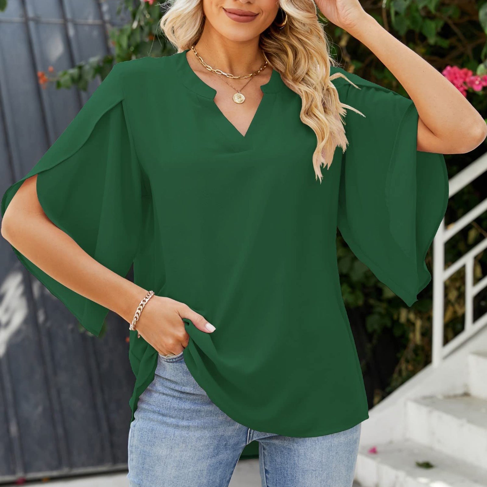 Leni™ | Elegante V-Hals Top