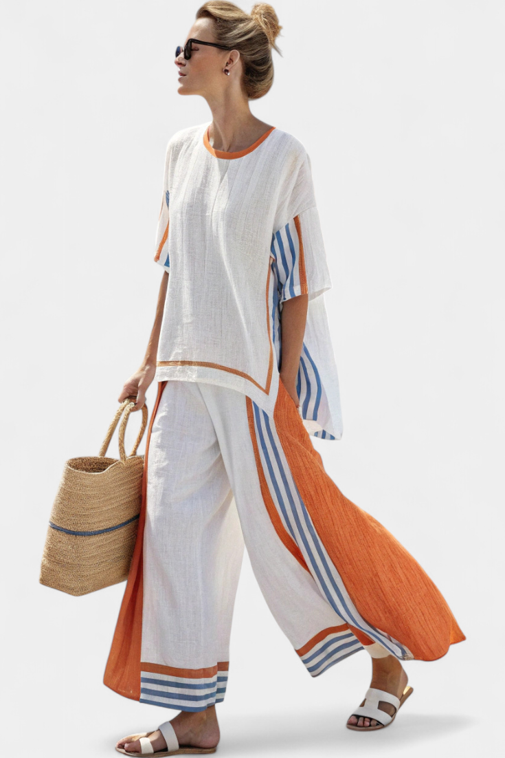 Sofia | Bamboe Linnen Stripe Set