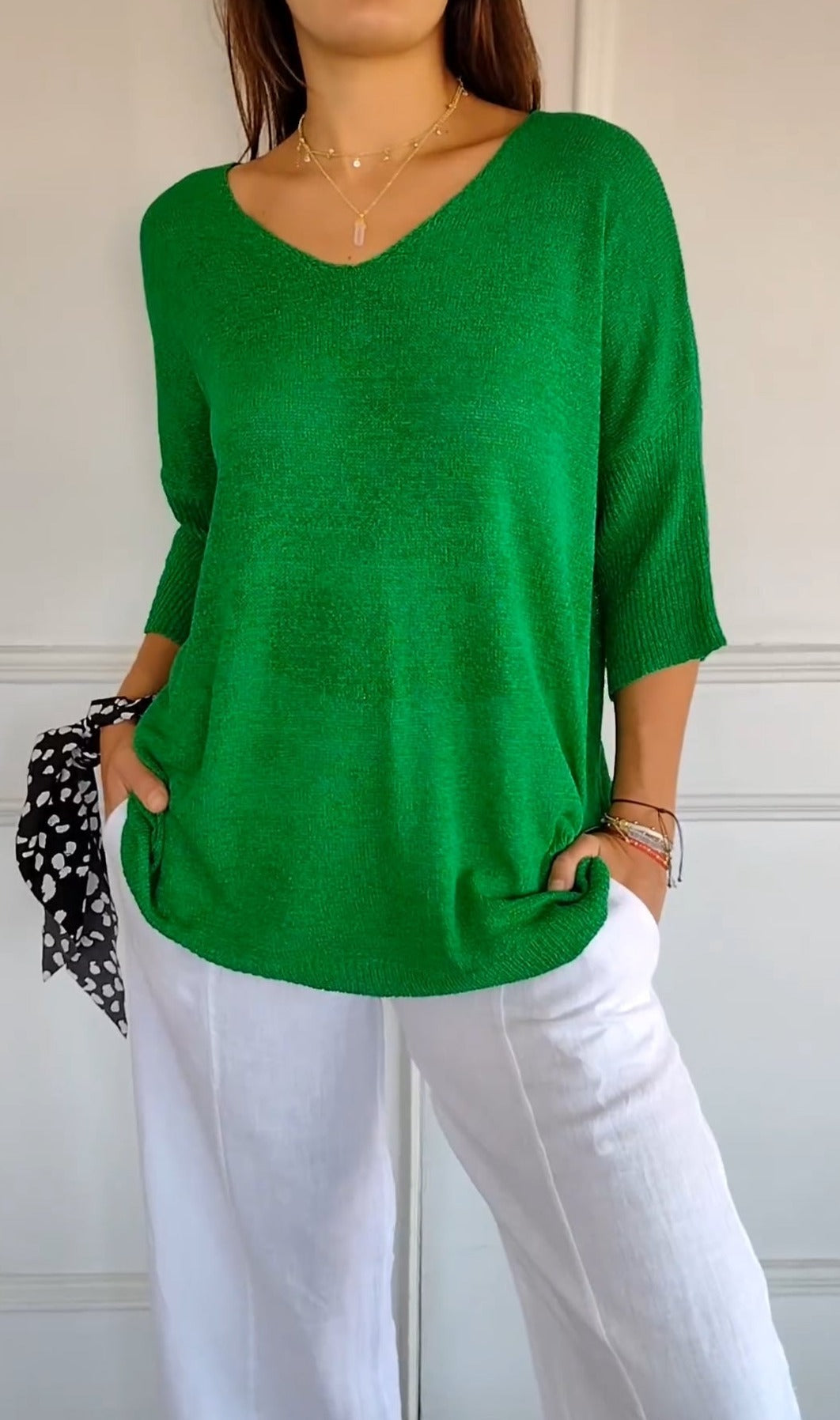 Lente Top met V-hals