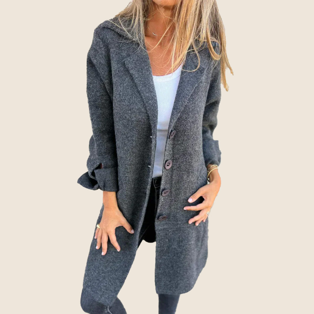 Sofia – Zacht jas met knopen