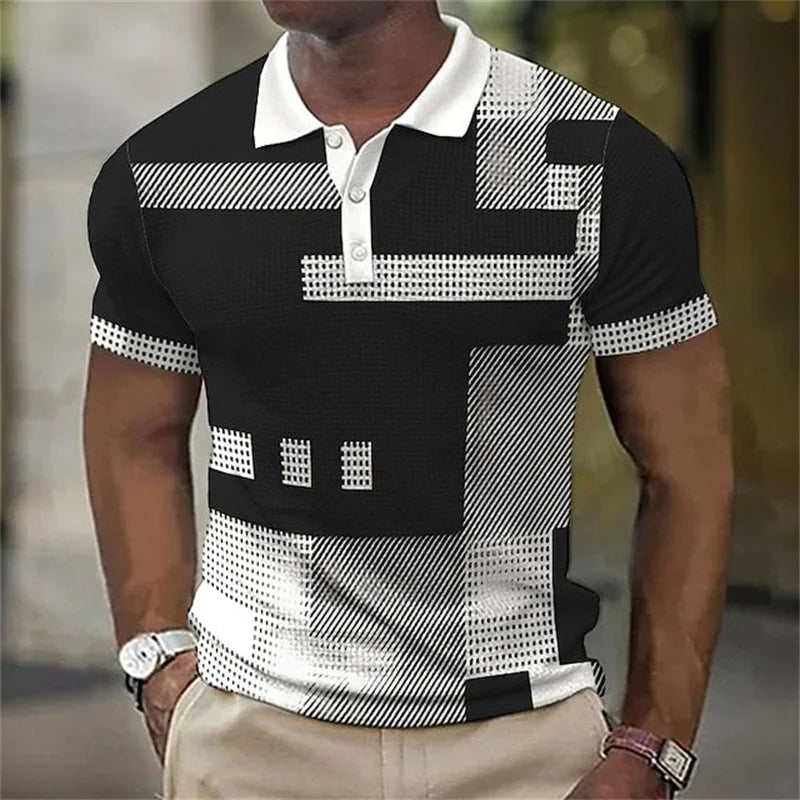 Delbert – Grafische heren polo