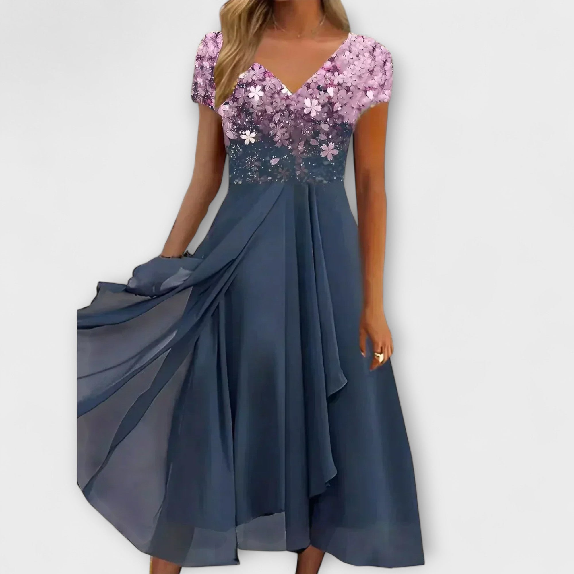 Lara - Dames Chiffon Feestjurk