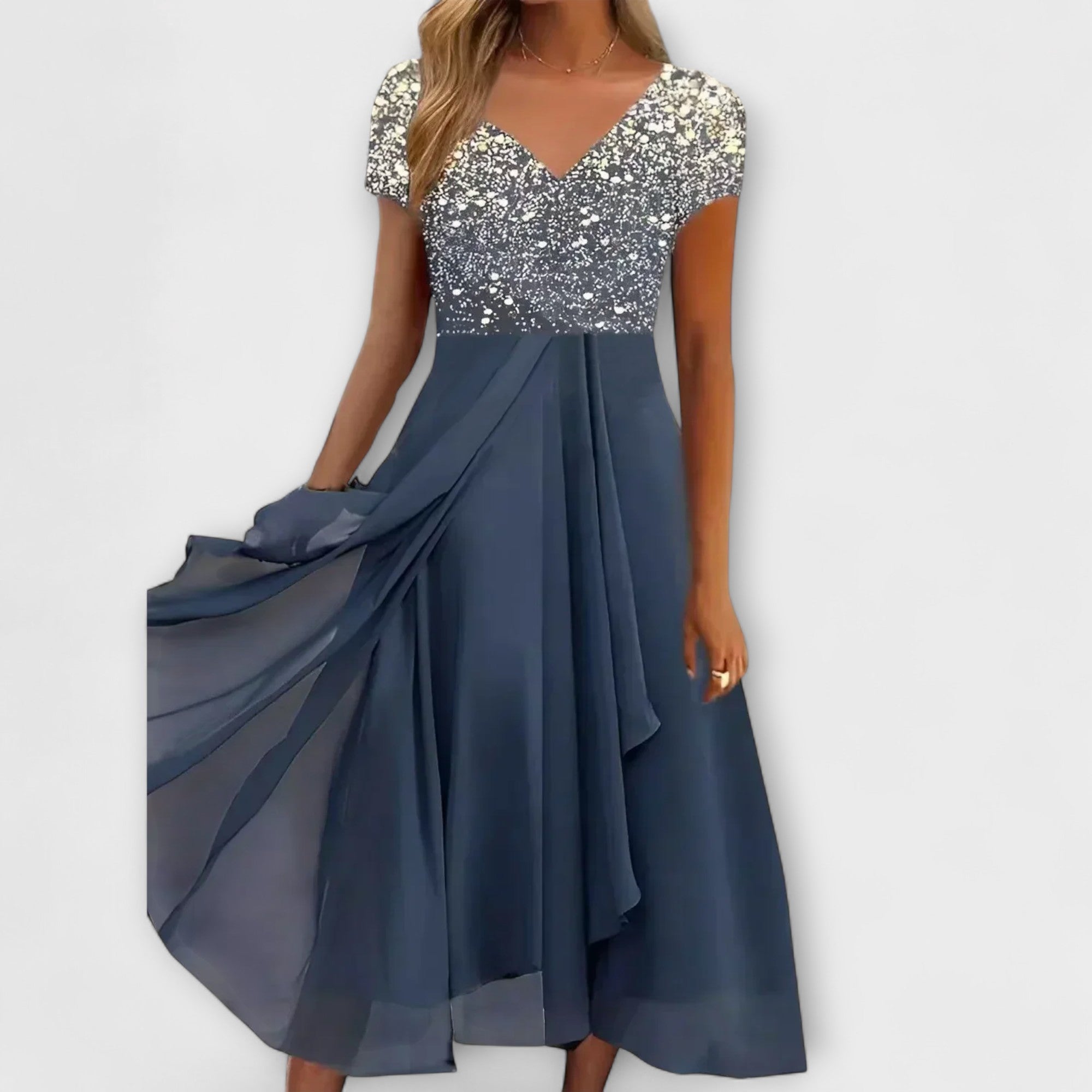 Lara - Dames Chiffon Feestjurk