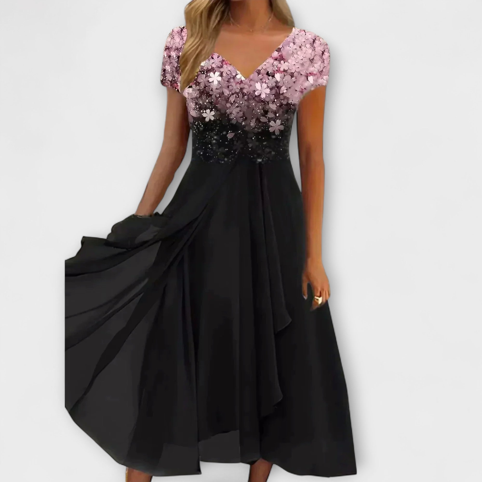 Lara - Dames Chiffon Feestjurk