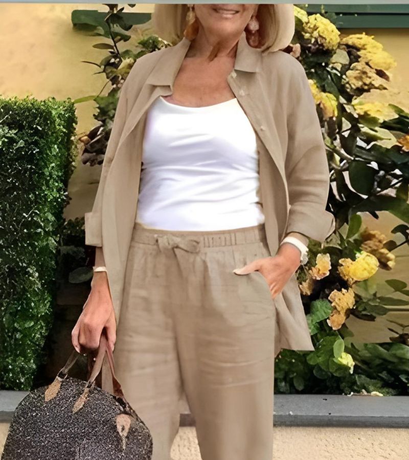 Nola – Luchtige set met overhemd en broek