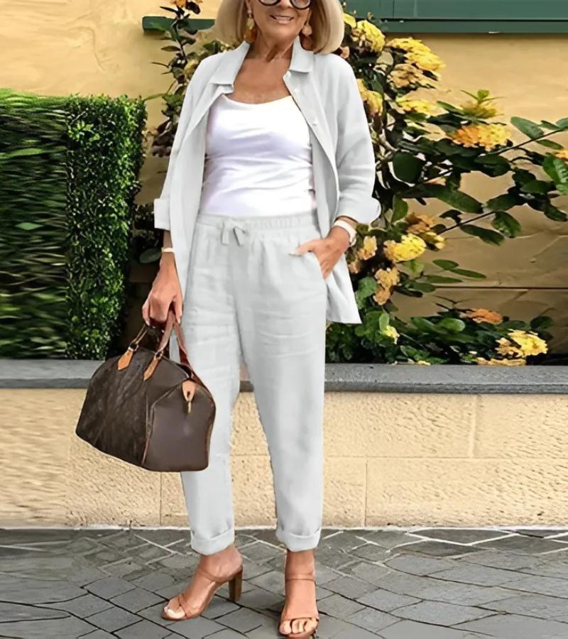 Nola – Luchtige set met overhemd en broek