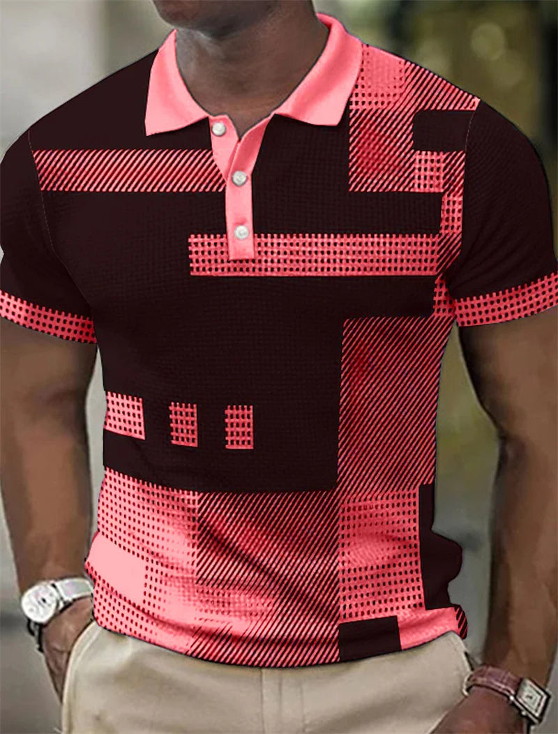 Delbert – Grafische heren polo