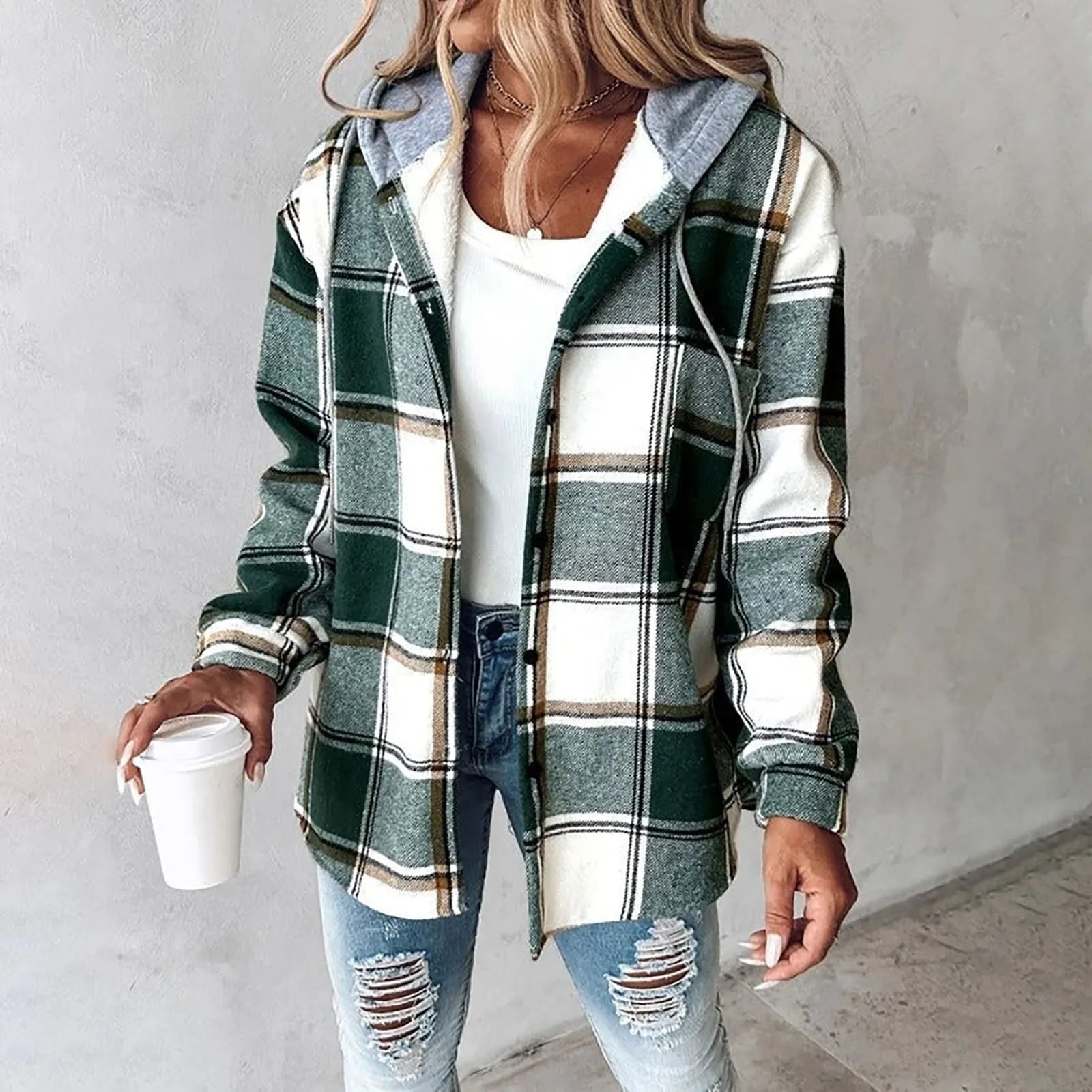 Fenna – Geruite Hoodie
