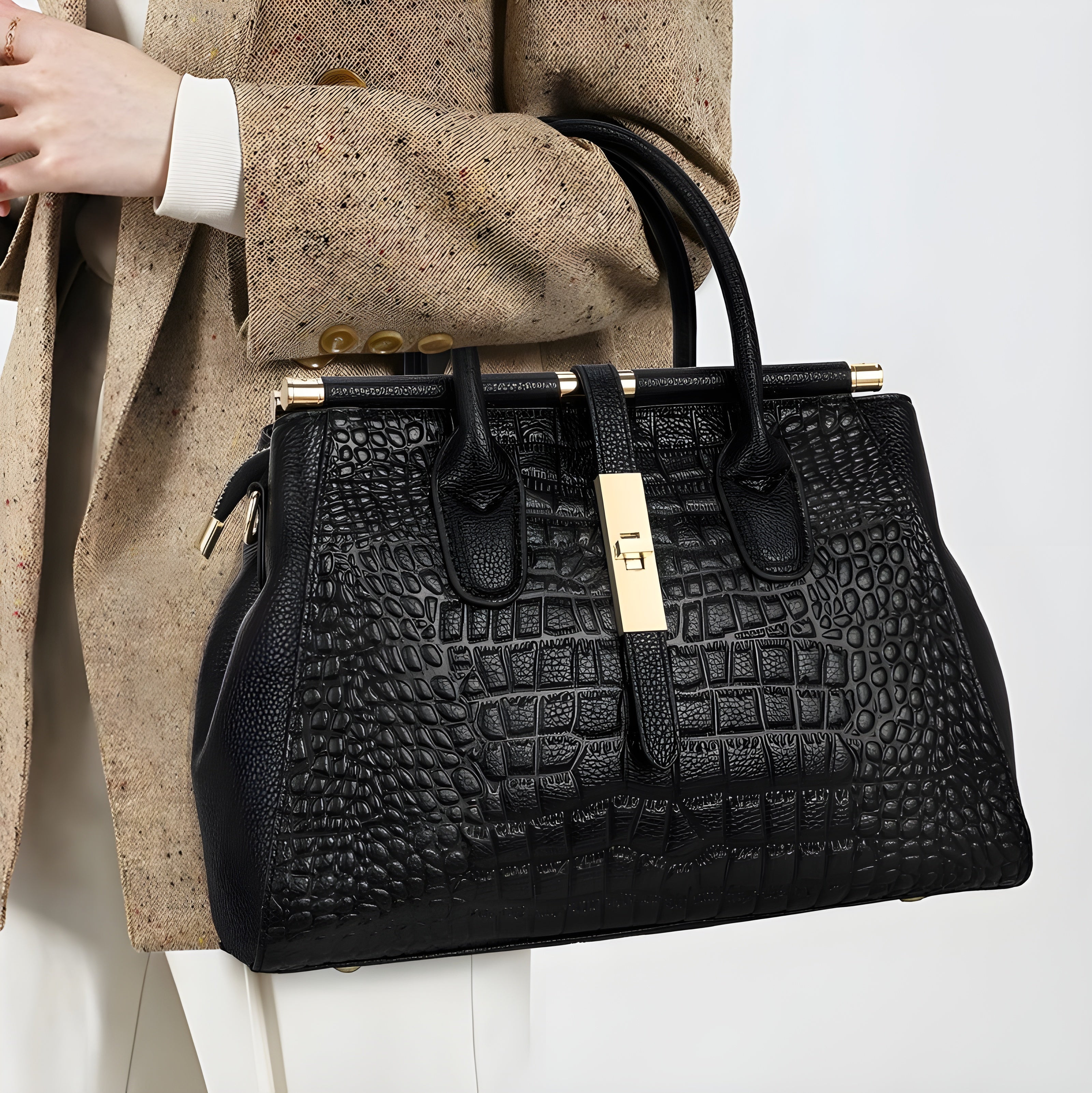 Elysian Croc Handtas