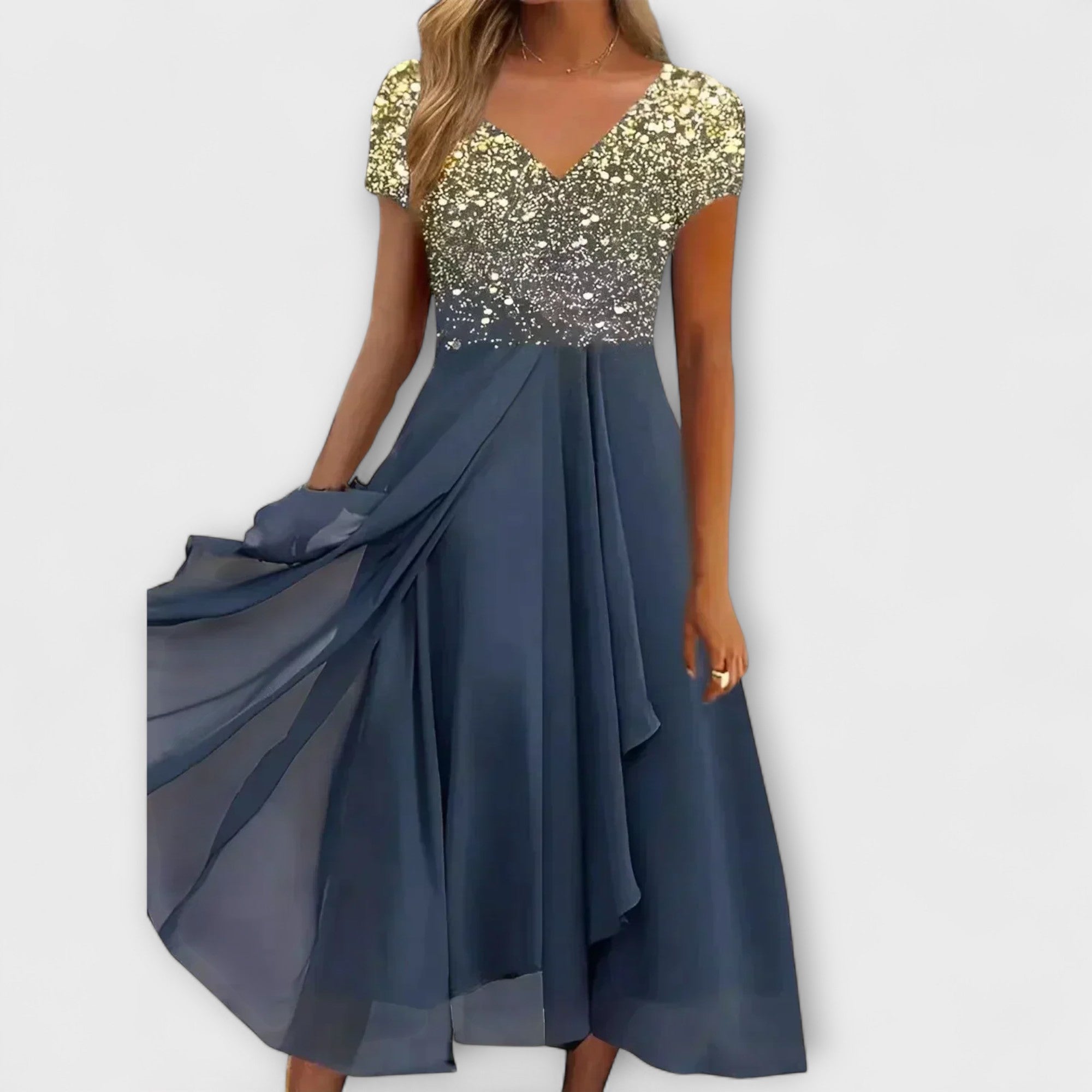 Lara - Dames Chiffon Feestjurk