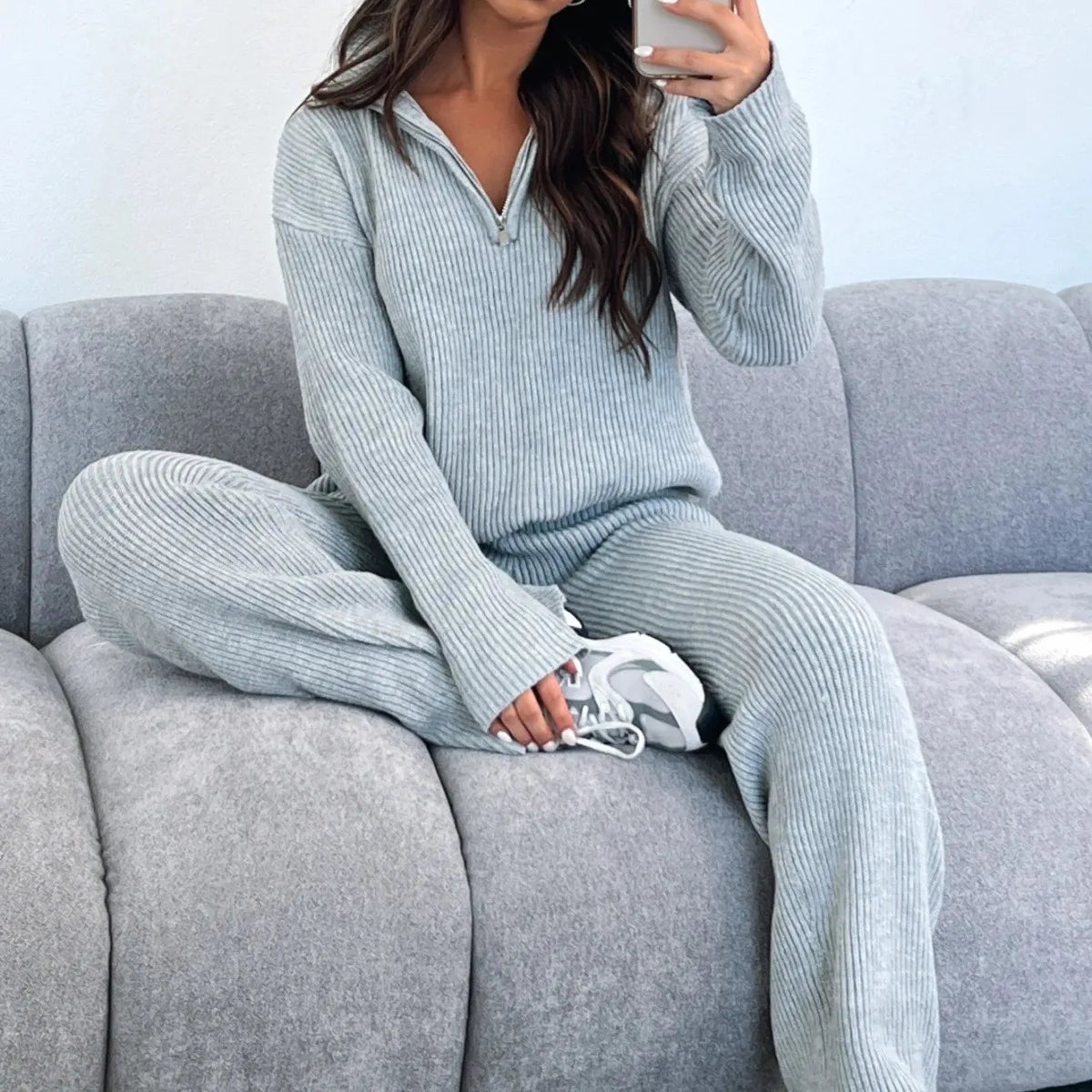 Zaya | Zip-Pullover Gebreid