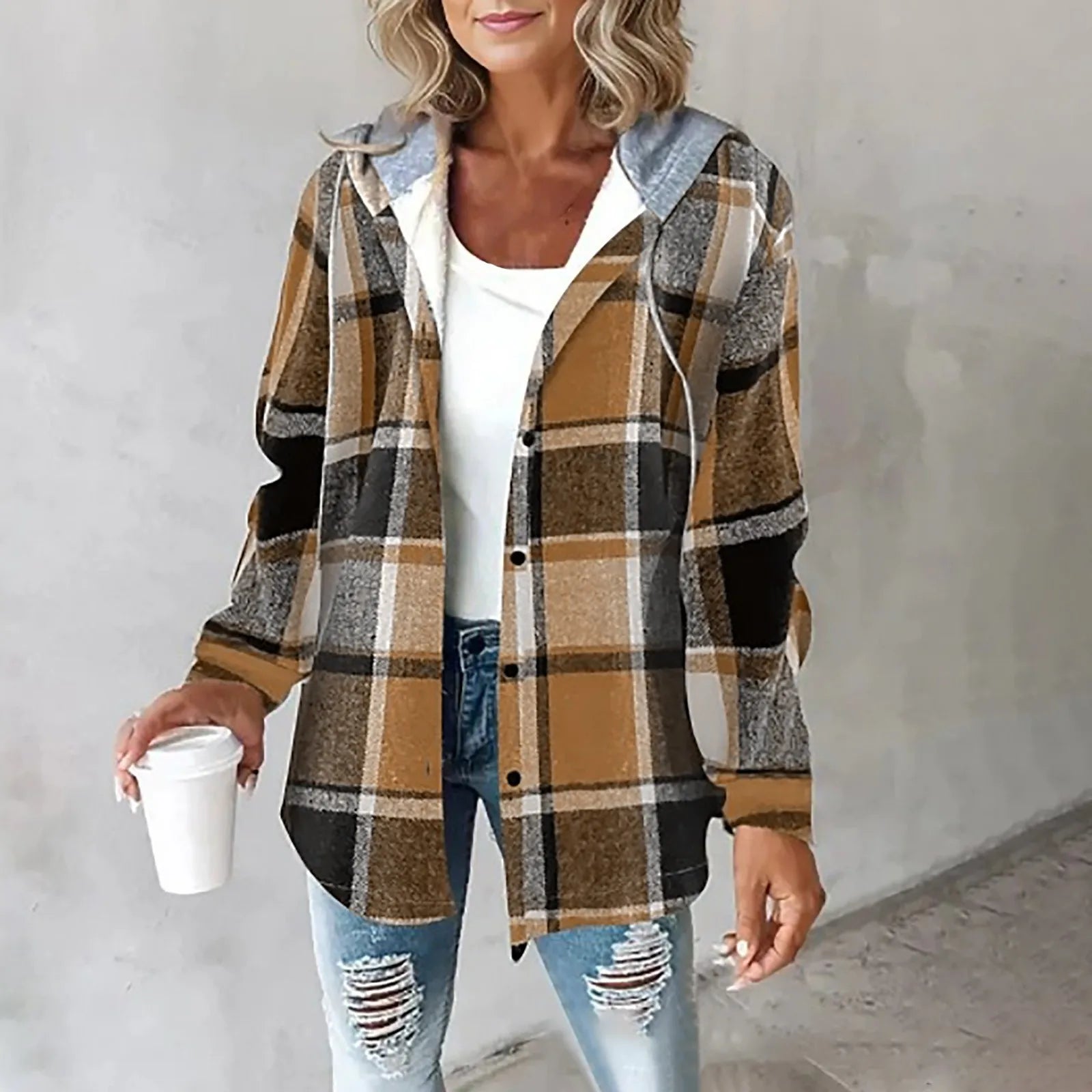 Fenna – Geruite Hoodie