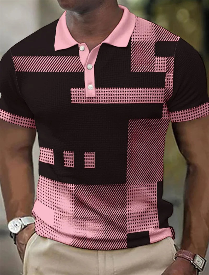 Delbert – Grafische heren polo