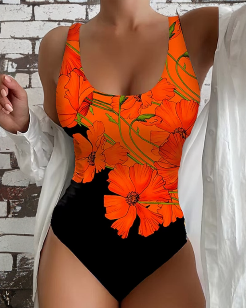 Lucy - Elegante badpak met bloemenpatroon