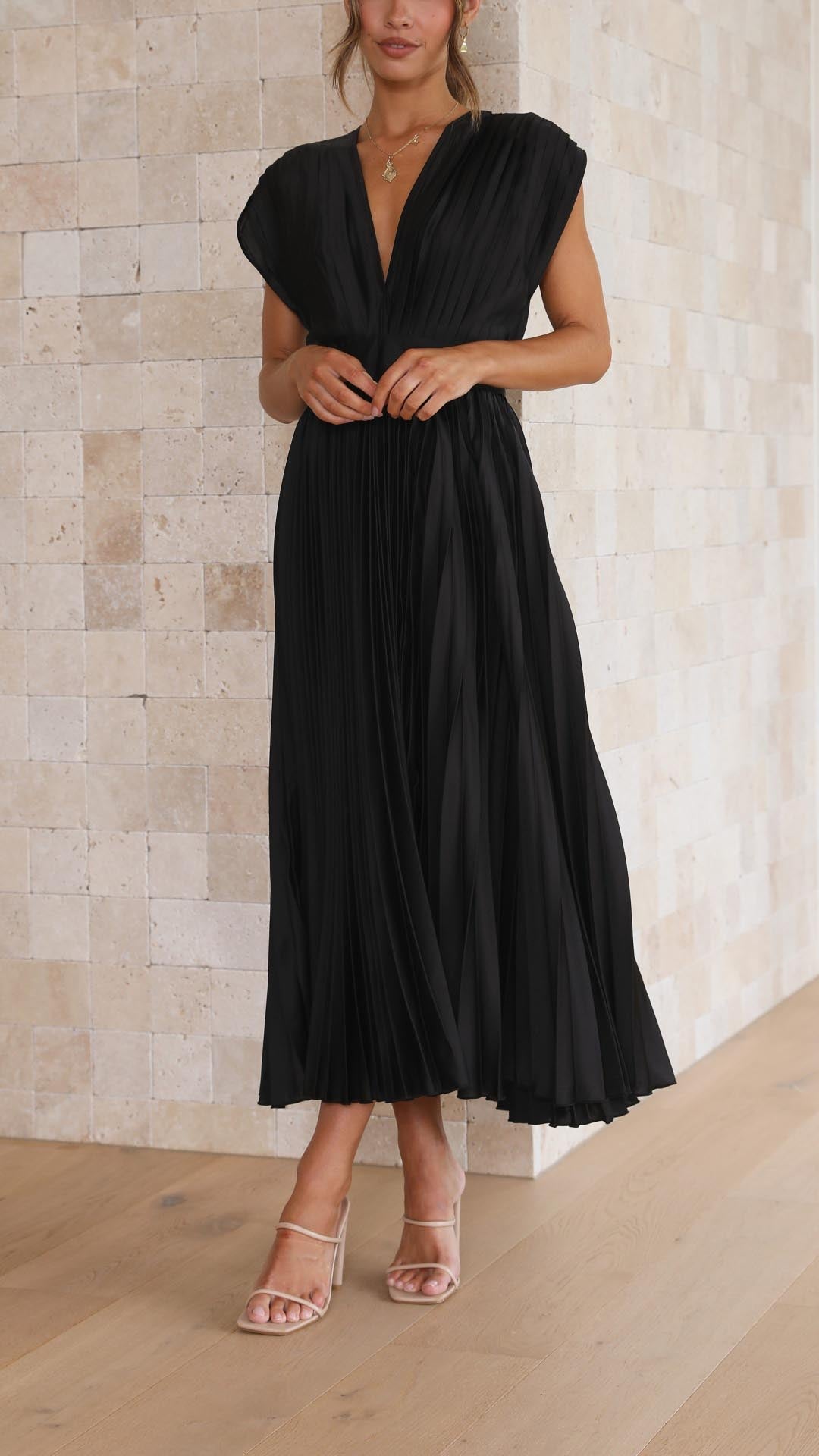 Maria - Elegante geplooide jurk