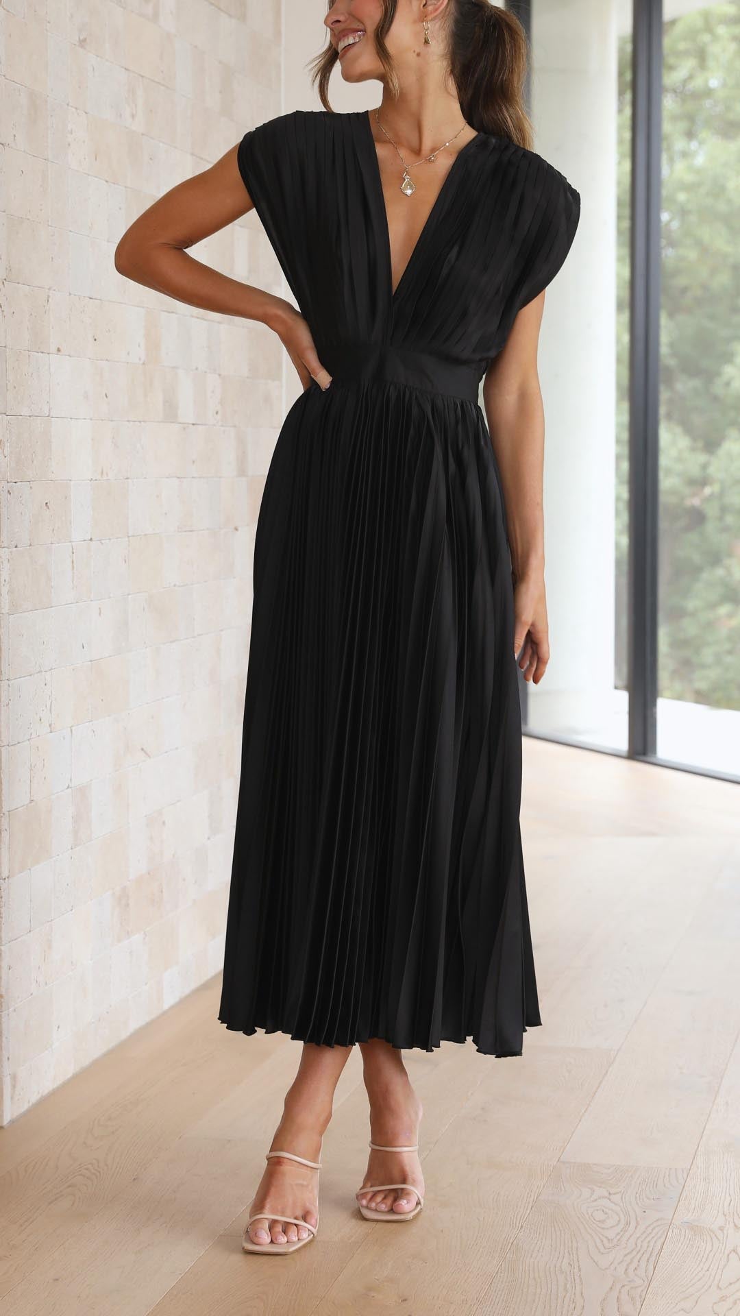 Maria - Elegante geplooide jurk