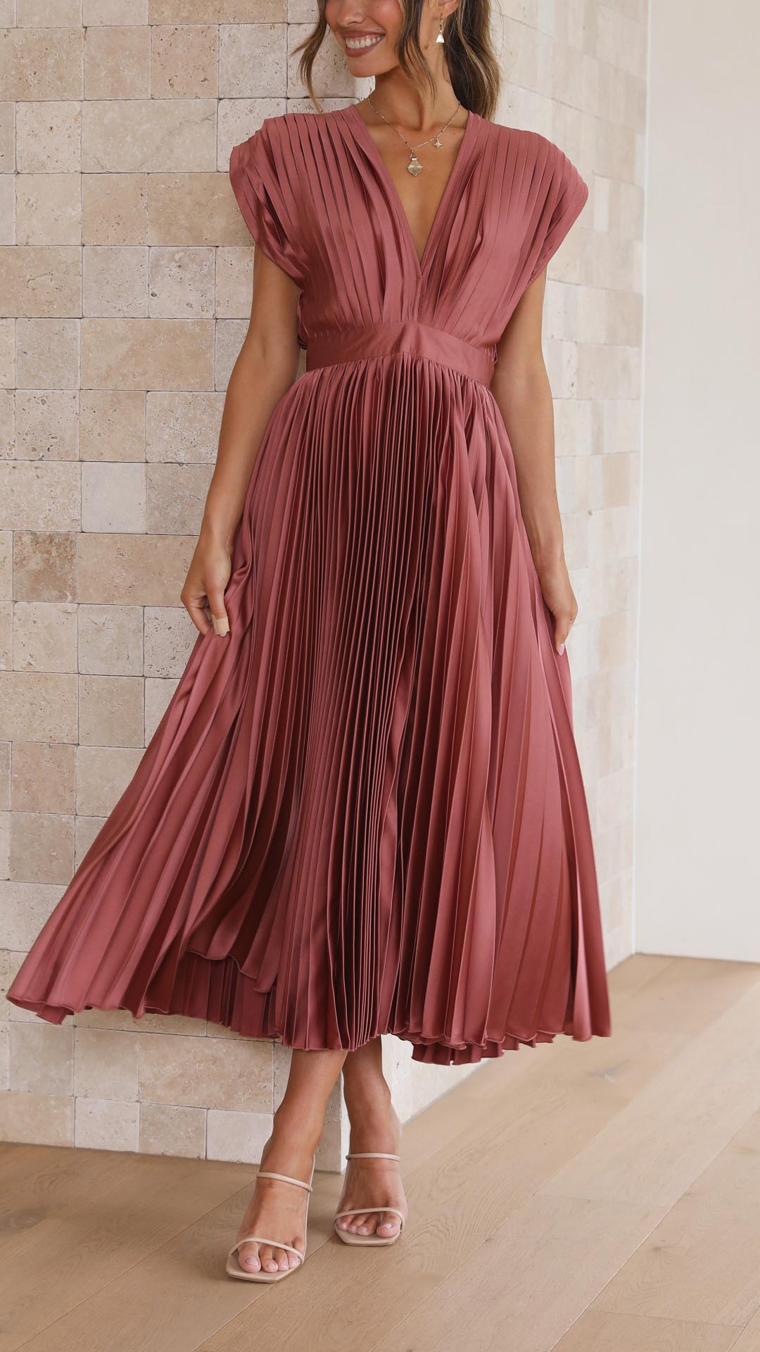 Maria - Elegante geplooide jurk