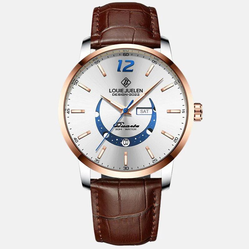Elegante horloge met maanfase
