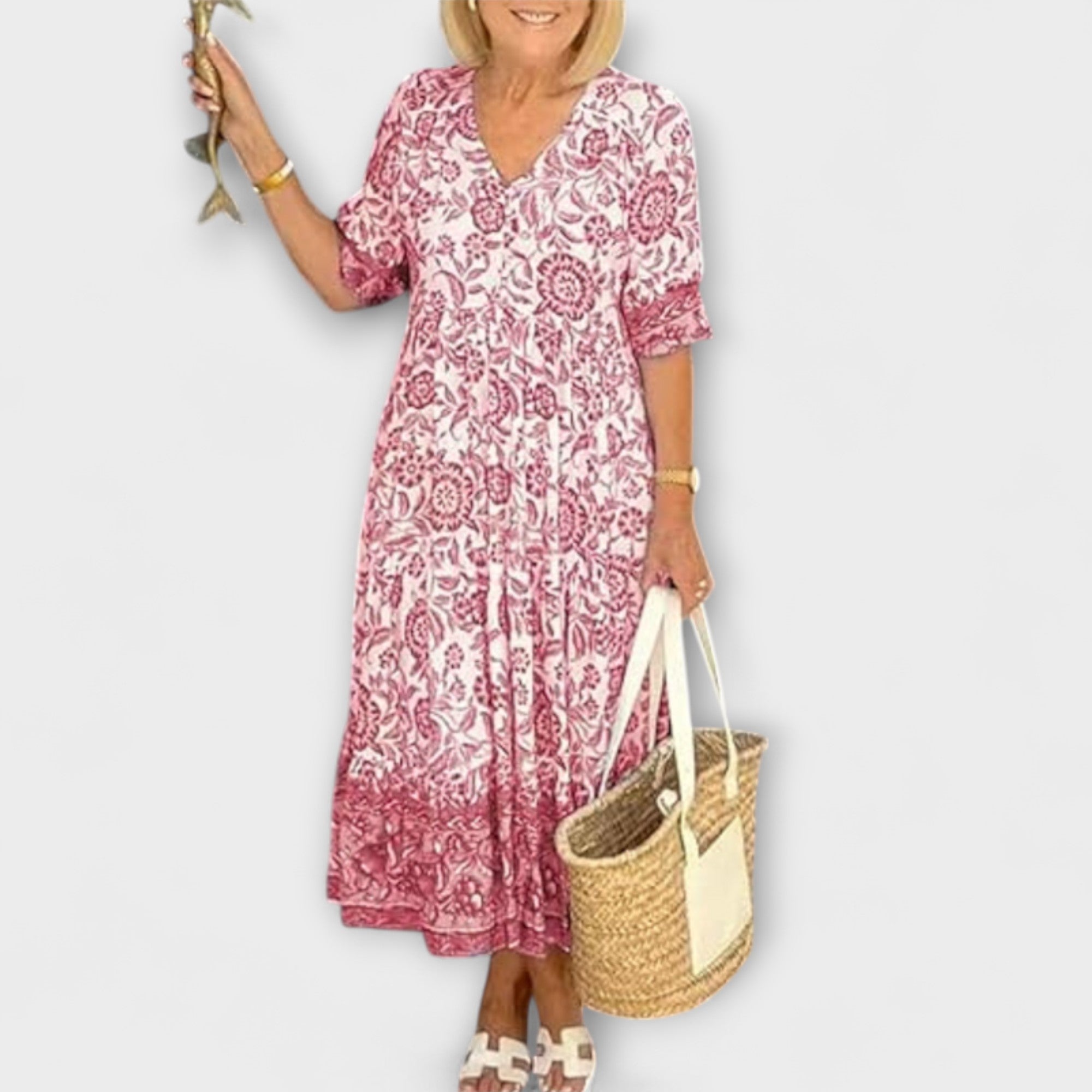 Caitlin - Elegant bloemenjurk met een luchtig ontwerp