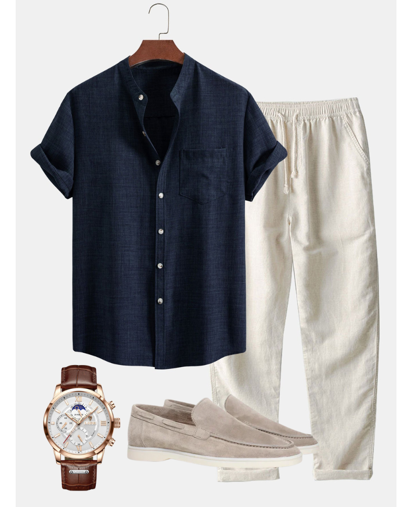 Oude Geld Outfit - Donkerblauw