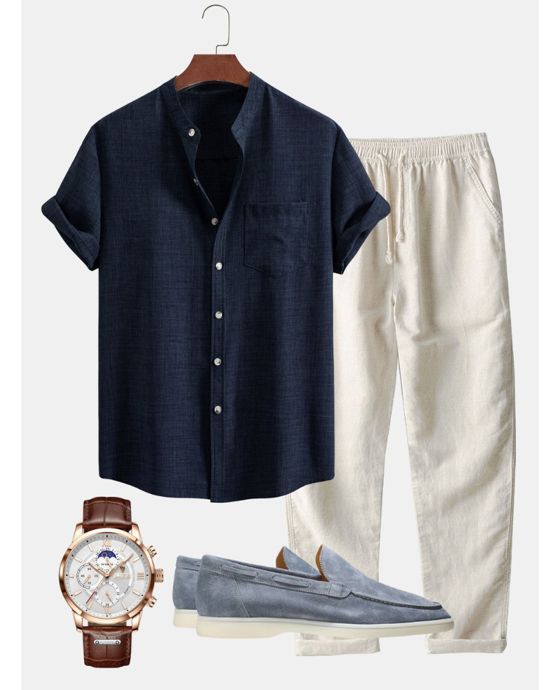 Oude Geld Outfit - Donkerblauw