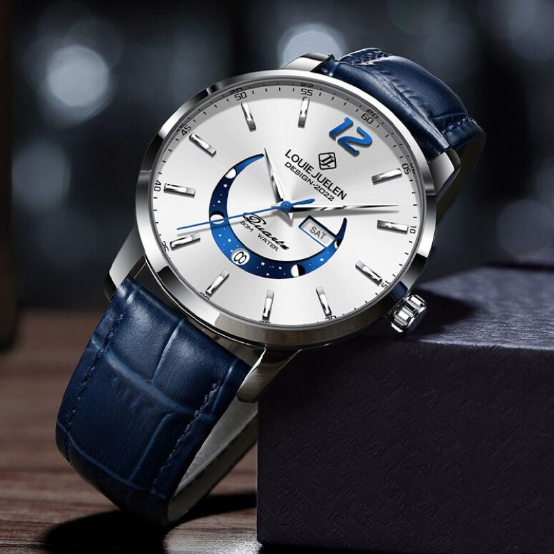 Elegante horloge met maanfase
