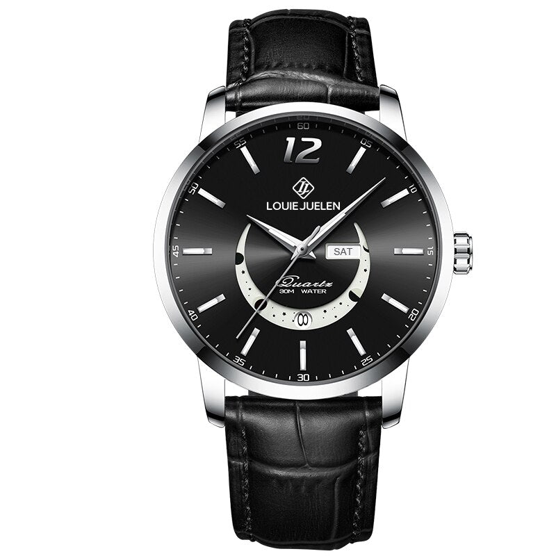 Elegante horloge met maanfase