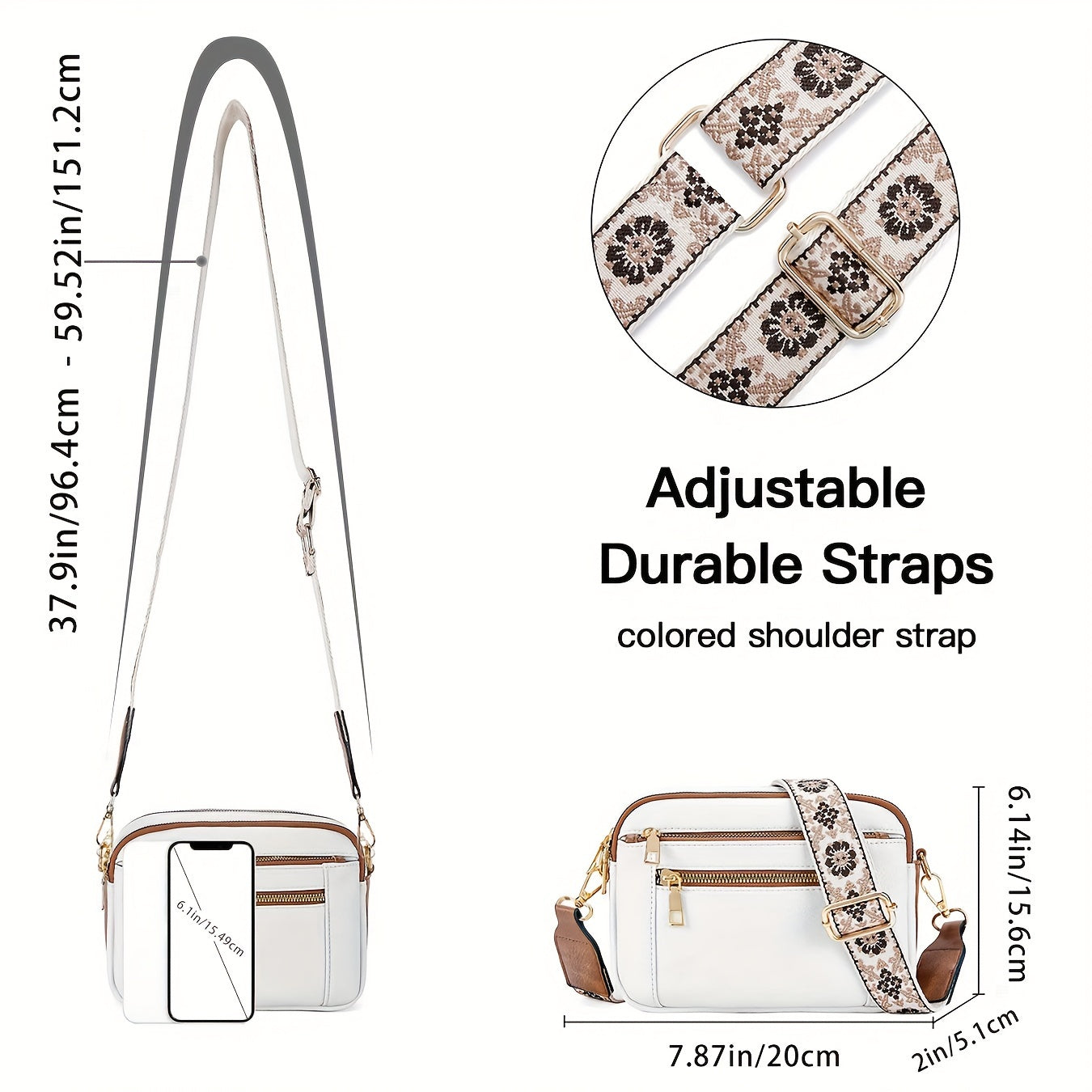 Lora. - Crossbody Tas van vegan leer