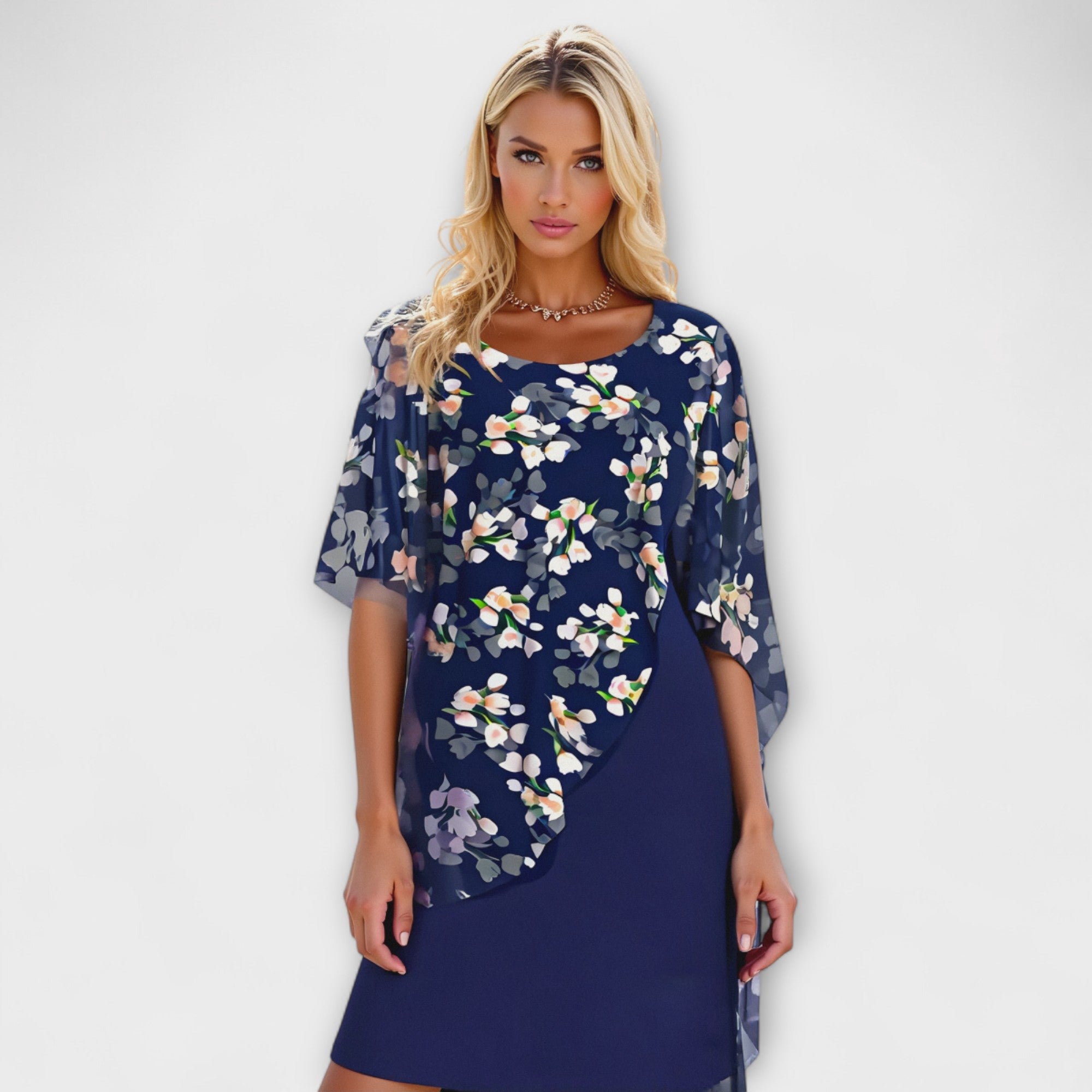 Lyanna - Bloemige Chiffon Damesjurk